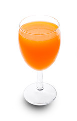 orange juice on white background