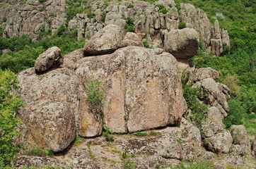 Aktove canyon  Voznesenskiy region of Mykolaiv Oblast of Ukraine .  landscape park Granite-steppe lands of Buh.  Natural Wonders of Ukraine 