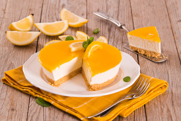 Lemon and mascarpone cheesecake.