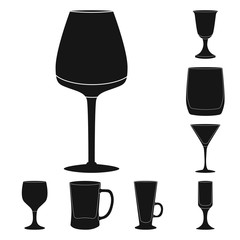 Isolated object of texture and volume logo. Set of texture and container stock vector illustration.