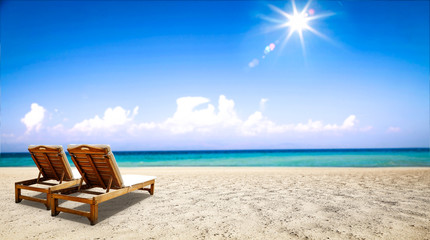 summer landscape of beach and ocean 