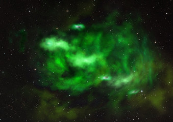 Being shone nebula. 3D rendering