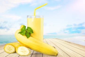 Tasty smoothie   Isolated on a White Background