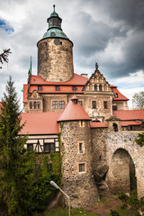 Medieval Czocha Castle in Poland. Czocha is a located in a Lower Silesian Voivodeship.