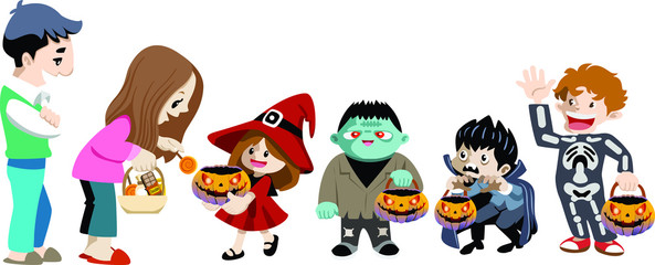 Obraz na płótnie Canvas Halloween cartoon character 