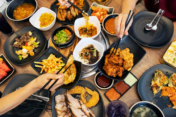 Korean food on the table