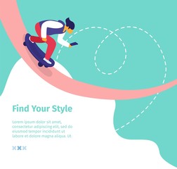 Blogger on Skateboard, Online Streaming, Blogging.