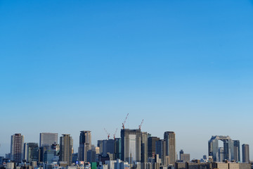 Fototapeta premium 大阪 ビル群 都市風景