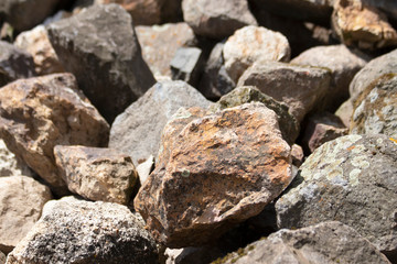 Bunch of wild stone rubble