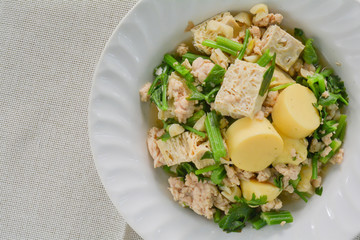 Stired egg tofu