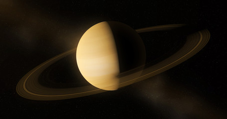 Planet Saturn, 3d render