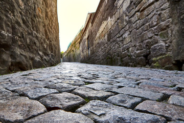 Porto, Portugal - stone pavement in old town