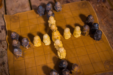 Popular strategy board game - tafl