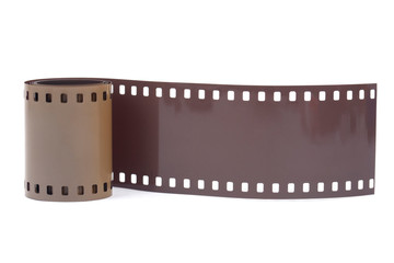Fototapeta na wymiar 35mm filmstrip on white background