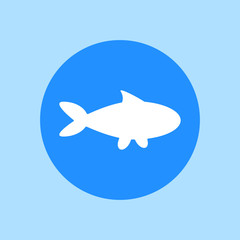 Fish. Silhouette of fish. Fish icon. Vector illustration. EPS 10.