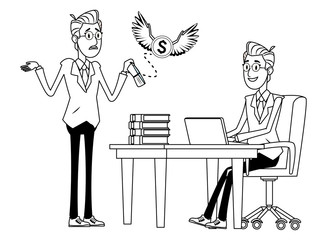 businessman in a desk