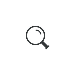 Magnifying glass icon, vector magnifier or loupe sign. Search concept