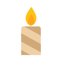 Candle. Candle icon. Lighting. Vector illustration. EPS 10.