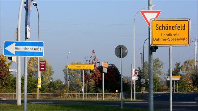 Autumnal impressions from the surroundings of the Airport Berlin-Schoenefeld (Flughafen Berlin-Sch&ouml;nefeld) from October 5, 2015, Germany