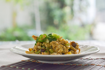 Stir fried mushroom with curry powder