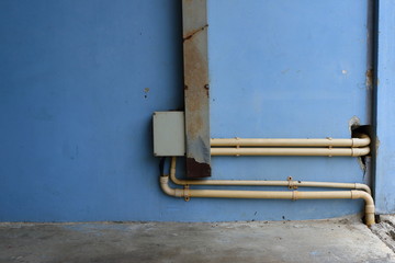 Electrical junction box and wire way connected to electrical pipes for power distribution,  connection concept