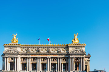 PARIS, FRANCE - APRIL 14, 2019: The Palais Garnier, which was built from 1861 to 1875 for the Paris Opera.