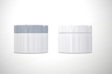 Cosmetic Container for Cream, Powder or Gel. 3D rendering.