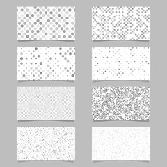 Geometrical card background set - vector template designs with dot pattern