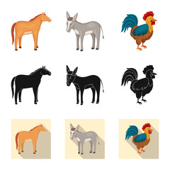 Isolated object of breeding and kitchen  symbol. Set of breeding and organic  stock vector illustration.