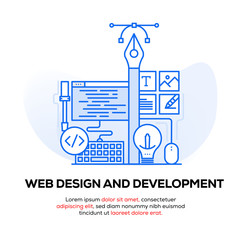 WEB DESIGN AND DEVELOPMENT BANNER CONCEPT