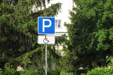 Disabled Parking Road Sign