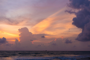 Sunset on the beach at Thailand 