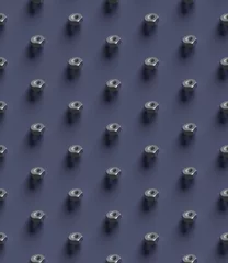 Fototapeten Nuts on blue background stylish seamless pattern 3Demian  © Demian