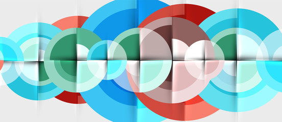 Fototapeta premium Geometric design abstract background - circles