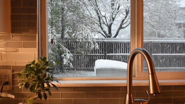 Snowy day in may 