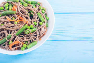 Soba noodles salad