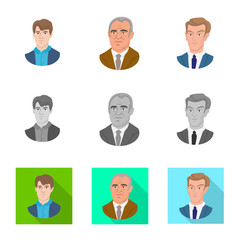 Fototapeta premium Vector design of checkmate and thin logo. Set of checkmate and target stock vector illustration.