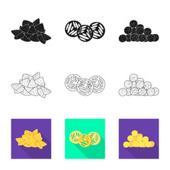 Vector design of Oktoberfest and bar logo. Collection of Oktoberfest and cooking stock symbol for web.