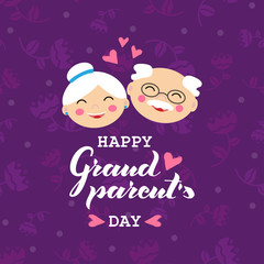 Happy Grandparent Day vector illustration.