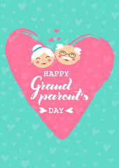 Happy Grandparent Day vector illustration.