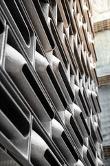 Cast aluminium facade unit system in random modular clad inside glass building in Hong Kong/...