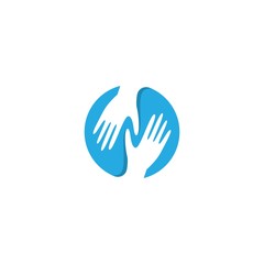 Naklejka na ściany i meble Hand care logo cemplate vector icon