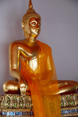 Statue at temple of the emerald Buddha in Bangkok