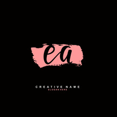 E A EA Initial logo template vector. Letter logo concept