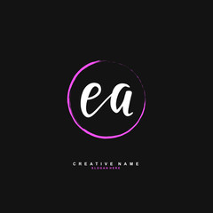 E A EA Initial logo template vector. Letter logo concept