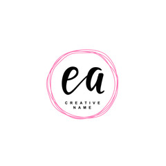 E A EA Initial logo template vector. Letter logo concept