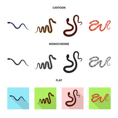 Vector illustration of mammal and danger icon. Set of mammal and medicine stock symbol for web.