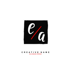 E A EA Initial logo template vector. Letter logo concept