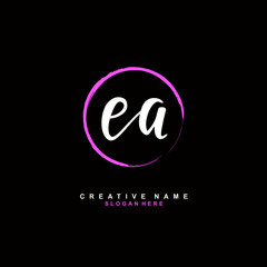 E A EA Initial logo template vector. Letter logo concept