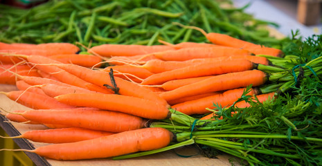 Carrots at a market in Naples